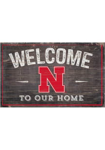 Nebraska Cornhuskers Welcome to our Home Sign - Red
