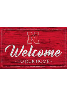Nebraska Cornhuskers Team Welcome 11x19 Sign - Red