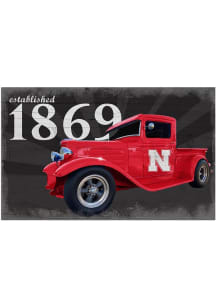 Nebraska Cornhuskers Established Truck Sign - Red