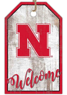 Nebraska Cornhuskers Welcome Team Tag Sign - Red
