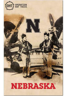 Nebraska Cornhuskers Twin Pilots Sign - Red