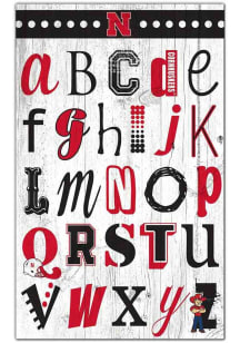 Nebraska Cornhuskers Alphabet Sign - Red