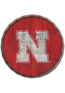 Nebraska Cornhuskers Cracked Color 16 Inch Barrel Top Sign - Red