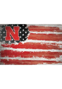 Nebraska Cornhuskers Flag 17x26 Sign - Red