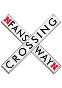 Nebraska Cornhuskers 48 Inch Fans Way Crossing Wall Art - Red