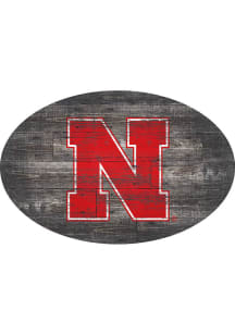Nebraska Cornhuskers 46 Inch Distressed Wood Sign - Red