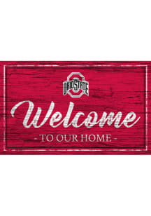 Ohio State Buckeyes Welcome to our Home 6x12 Sign - Red