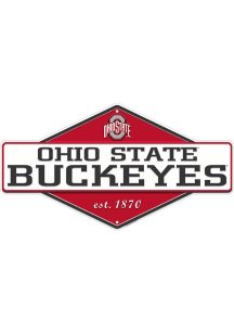 Ohio State Buckeyes Diamond Panel Sign - Red