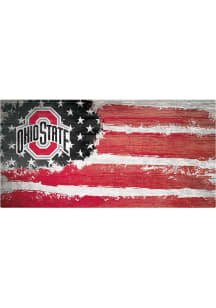 Ohio State Buckeyes Flag 6x12 Sign - Red