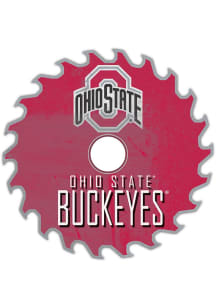 Ohio State Buckeyes Rust Circular Saw Sign - Red
