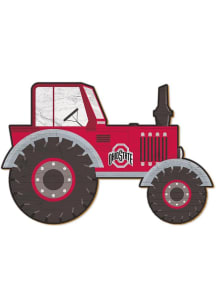 Ohio State Buckeyes Tractor Cutout Sign - Red
