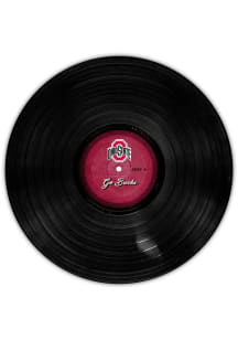 Ohio State Buckeyes 12 Inch Vinyl Circle Sign - Red