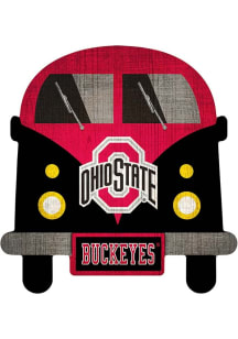 Ohio State Buckeyes Team Bus Sign - Red