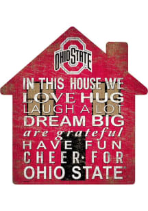 Ohio State Buckeyes 12 inch House Sign - Red