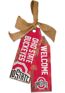 Ohio State Buckeyes Team Tags Sign - Red