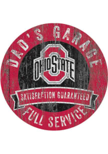 Ohio State Buckeyes Dads Garage Sign - Red