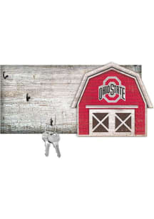 Ohio State Buckeyes Team Barn Key Holder Sign - Red