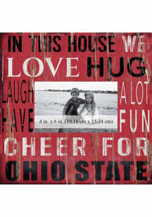 Ohio State Buckeyes In This House 10x10 Picture Frame - Red