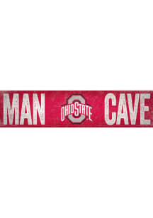 Ohio State Buckeyes Man Cave 6x24 Sign - Red