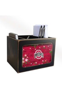 Ohio State Buckeyes Floral Desktop Organizer Desk Accessory
