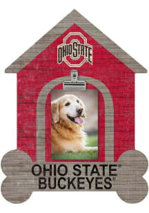 Ohio State Buckeyes Dog Bone House Clip Picture Frame - Red