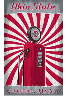 Ohio State Buckeyes Retro Pump Location Sign - Red