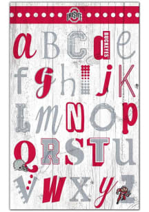 Ohio State Buckeyes Alphabet Sign - Red