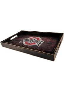 Ohio State Buckeyes Distressed Tray Serving Tray