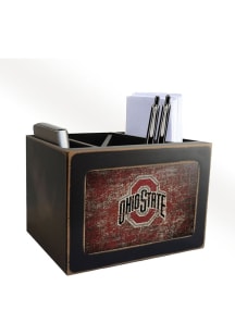 Ohio State Buckeyes Distressed Desktop Organizer Desk Accessory