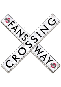 Ohio State Buckeyes 24 Inch Fans Way Crossing Wall Art - Red