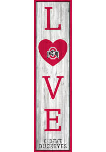 Ohio State Buckeyes 48 Inch Love Leaner Sign - Red
