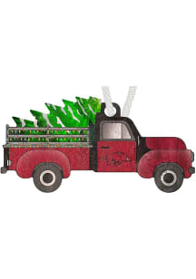 Arkansas Razorbacks Christmas Truck Ornament - Red