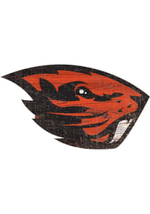 Oregon State Beavers Team Logo 8 Inch Cutout Sign - Orange