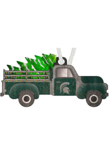 Michigan State Spartans Christmas Truck Ornament - Green