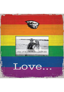 Oregon State Beavers Love Pride Picture Frame - Orange
