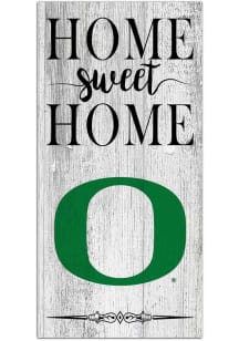 Oregon Ducks Home Sweet Home Whitewashed Sign - Green