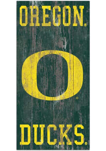 Oregon Ducks Heritage Logo 6x12 Sign - Green