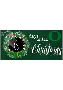 Oregon Ducks Chalk Christmas Countdown Sign - Green