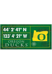Oregon Ducks Horizontal Coordinate Sign - Green