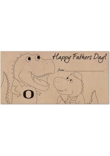 Oregon Ducks Fathers Day Coloring Sign - Green