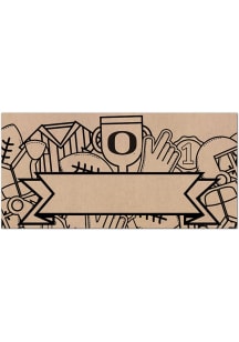 Oregon Ducks Banner Coloring Sign - Green
