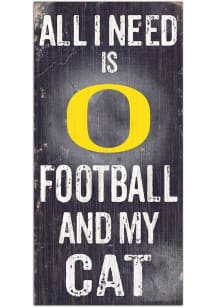 Oregon Ducks Football and My Cat Sign - Green