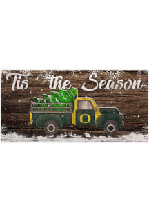 Oregon Ducks Tis the Season 6x12 Sign - Green