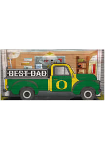 Oregon Ducks Best Dad Truck Sign - Green