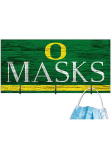 Oregon Ducks Team Color Mask Holder Sign - Green