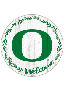 Oregon Ducks Welcome Circle Sign - Green