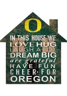Oregon Ducks 12 inch House Sign - Green