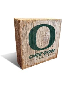 Oregon Ducks Logo Block Sign - Green
