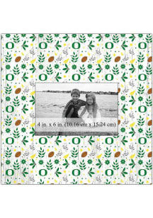 Oregon Ducks Floral Pattern Picture Frame - Green