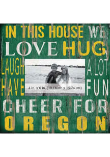 Oregon Ducks In This House 10x10 Picture Frame - Green